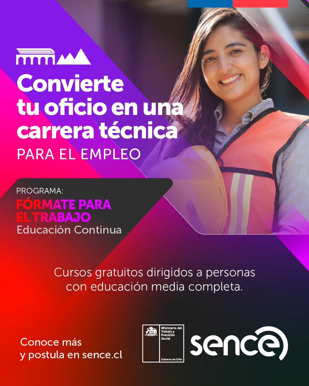 SENCE Los Ríos abre postulaciones a cursos gratuitos con continuidad de estudios