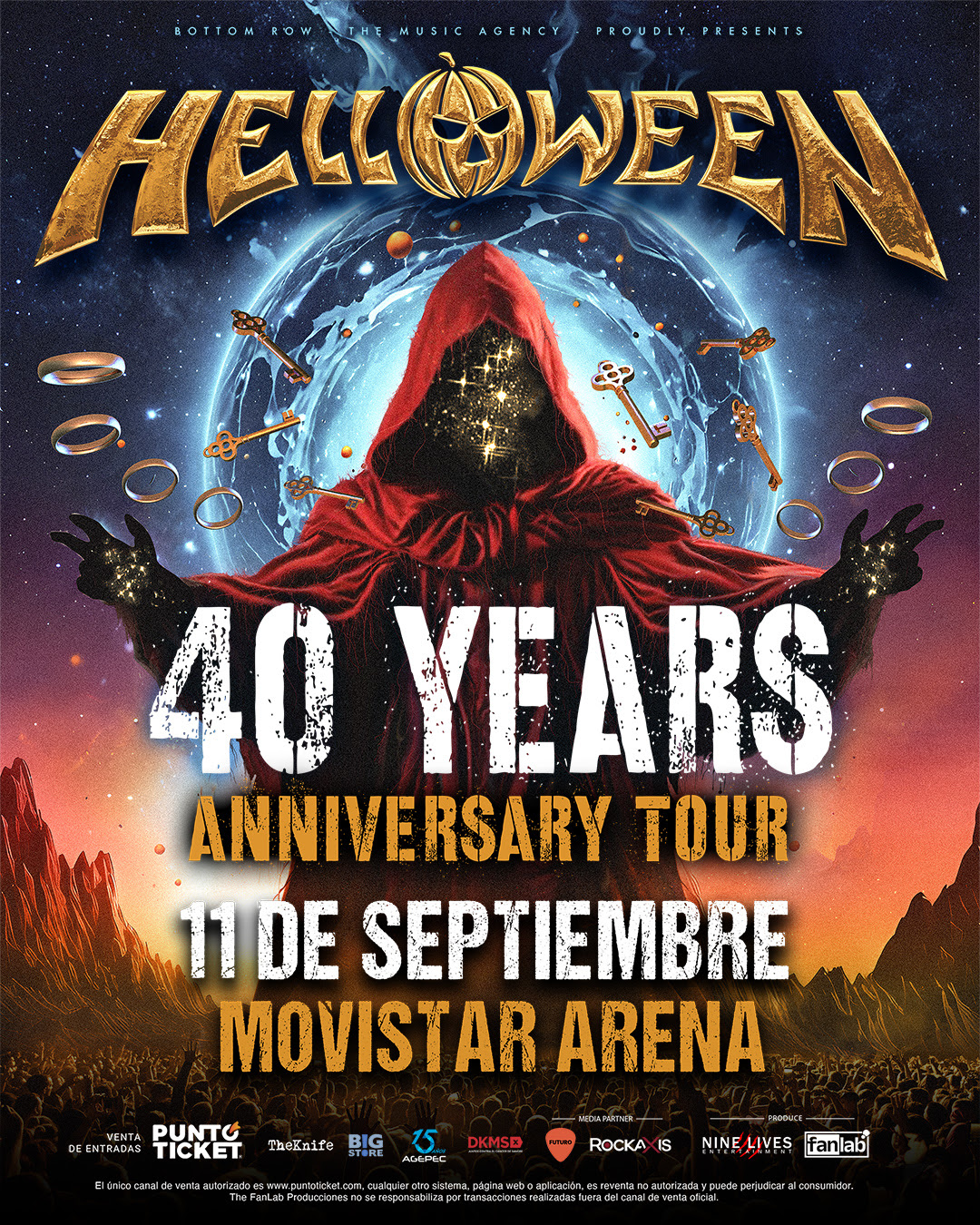 Helloween en Chile: los padres del power metal vuelven a casa para celebrar 40 años de reinado absoluto con un show explosivo en el Movistar Arena